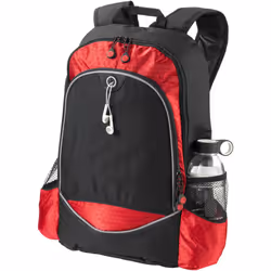 Bullet Benton 15in Laptop Backpack - 33 x 13.9 x 45 cm, Solid Black/Red