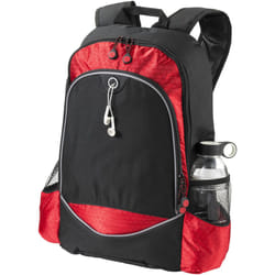 Bullet Benton 15in Laptop Backpack - 33 x 13.9 x 45 cm, Solid Black/Red