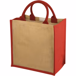 Bullet Chennai Jute Gift Tote - 30 x 19 x 30cm, Natural/Solid Black