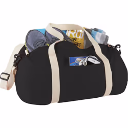 Bullet The Cotton Barrel Duffel - 45 x 25 x 25cm, Solid Black