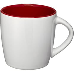 Bullet Aztec Ceramic Mug - 11.7 x 8.8 cm, White/Red