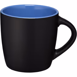 Bullet Riviera Ceramic Mug - 8.4 x 8.8 cm, Solid Black/Blue