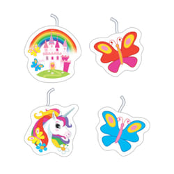 Amscan Unicorn Figurine Pick Candles (Pack of 4)