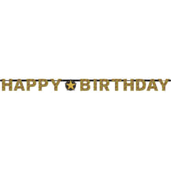 Amscan Prism Sparkling Celebration Happy Birthday Letter Banner