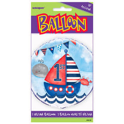 Unique Party 18 Inch Nautical 1st Birthday Foil Balloon