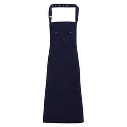 Premier Unisex Chino Cotton Bib Apron - One Size, Navy