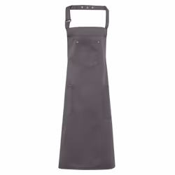 Premier Unisex Chino Cotton Bib Apron - One Size, Steel