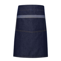 Premier Unisex Domain Contrast Denim Waist Apron - One Size, Indigo Denim
