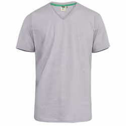 Duke Mens Signature-1 V-Neck T-Shirt - L, Grey Melange