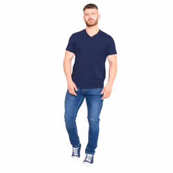 Duke Mens Signature-1 V-Neck T-Shirt - M, Navy