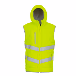 Yoko Unisex Adults Hi Vis Kensington Hooded Gilet - L, Yellow