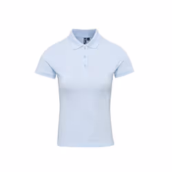 Premier Womens/Ladies Coolchecker Plus Piqu Polo With CoolPlus - XL, Light Blue