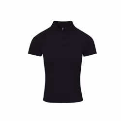 Premier Womens/Ladies Coolchecker Plus Piqu Polo With CoolPlus - XS, Black