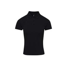 Premier Womens/Ladies Coolchecker Plus Piqu Polo With CoolPlus - XS, Black