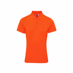 Premier Womens/Ladies Coolchecker Plus Piqu Polo With CoolPlus - XS, Orange
