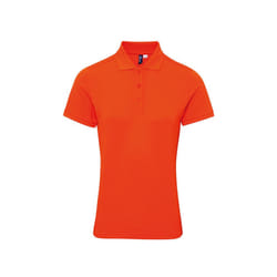 Premier Womens/Ladies Coolchecker Plus Piqu Polo With CoolPlus - XS, Orange