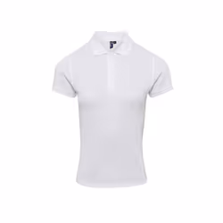 Premier Womens/Ladies Coolchecker Plus Piqu Polo With CoolPlus - 2XL, White
