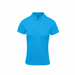 Premier Womens/Ladies Coolchecker Plus Piqu Polo With CoolPlus - M, Turquoise