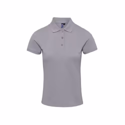 Premier Womens/Ladies Coolchecker Plus Piqu Polo With CoolPlus - XS, Silver