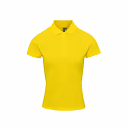 Premier Womens/Ladies Coolchecker Plus Piqu Polo With CoolPlus - XS, Yellow