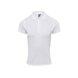 Premier Womens/Ladies Coolchecker Plus Piqu Polo With CoolPlus - XS, White