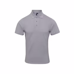 Premier Mens Coolchecker Plus Pique Polo With CoolPlus - 3XL, Silver