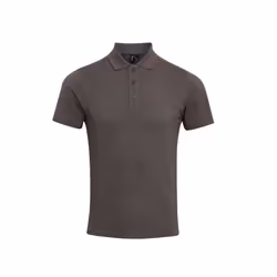 Premier Mens Coolchecker Plus Pique Polo With CoolPlus - M, Dark Grey