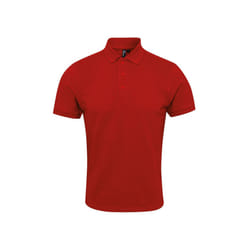 Premier Mens Coolchecker Plus Pique Polo With CoolPlus - L, Red