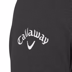 Callaway Mens Ribbed V Neck Merino Sweater - M, Black Onyx
