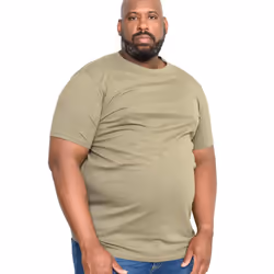 Duke Mens Flyers-2 Kingsize Crew Neck T-Shirt - 2XL, Khaki