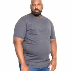 Duke Mens Flyers-2 Kingsize Crew Neck T-Shirt - 2XL, Charcoal Melange