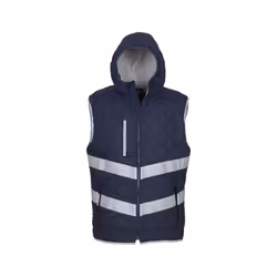Yoko Unisex Adults Hi Vis Kensington Hooded Gilet - XL, Navy