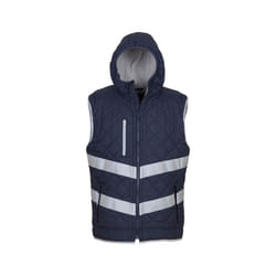 Yoko Unisex Adults Hi Vis Kensington Hooded Gilet - XL, Navy