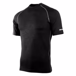 Rhino Mens Sports Base Layer Short Sleeve T-Shirt - XS, Black Heather