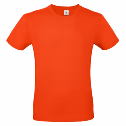 B&C Mens #E150 Tee - XS, Fire Red