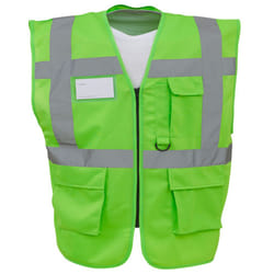 Yoko Hi-Vis Premium Executive/Manager Waistcoat / Jacket - L, Lime