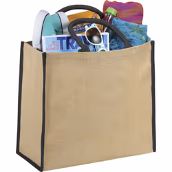 Bullet The Large Jute Tote - 40 x 20 x 35cm, Natural/Solid Black