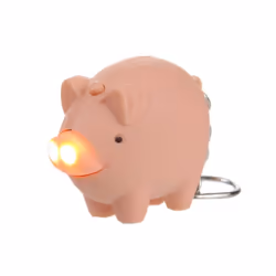) Regatta Great Outdoors Childrens/Kids Animal Keyring Torch - One Size, Pig (Pink