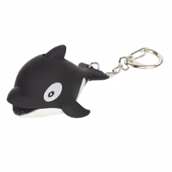 ) Regatta Great Outdoors Childrens/Kids Animal Keyring Torch - One Size, Whale(Black