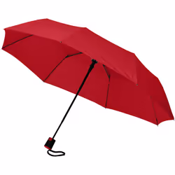Bullet 21 Inch Wali 3-Section Auto Open Umbrella - One Size, Red