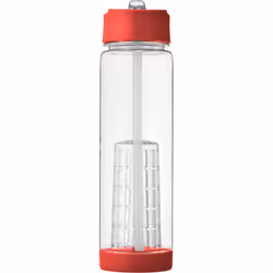 Bullet Tutti Frutti Bottle With Infuser - 25.9 x 7.1 cm, Transparent/Red