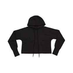 Mantis Womens/Ladies Cropped Hoodie - L, Black