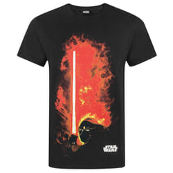 Star Wars Mens Darth Vader Lightsaber T-Shirt - M, Multicoloured