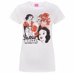 Disney Womens/Ladies Snow White One Bite T-Shirt - XL, White