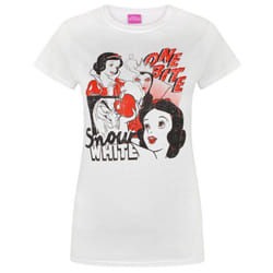 Disney Womens/Ladies Snow White One Bite T-Shirt - XL, White