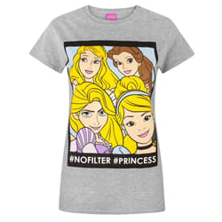 Disney Womens/Ladies Princess No Filter T-Shirt - L, Grey