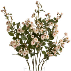Hill Interiors Faux Wild Meadow Rose - One Size, Cream/Green
