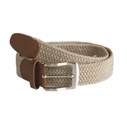 Duke Mens Frank King Size Stretch Braided Belt - 6XL, Stone