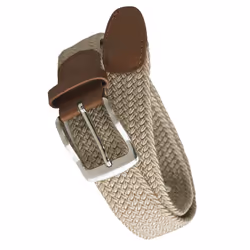 Duke Mens Frank King Size Stretch Braided Belt - 6XL, Stone