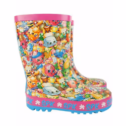 Shopkins Official Girls All Over Print Character Wellies - 8 UK Child, Multicoloured